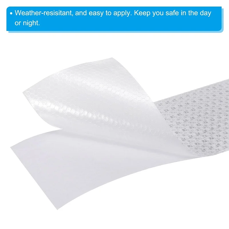 10cm*10m White Traffic Warning Self-adhesive Reflectors Tape Safety Protective PVC Reflective Sticker Waterproof Strip For Truck