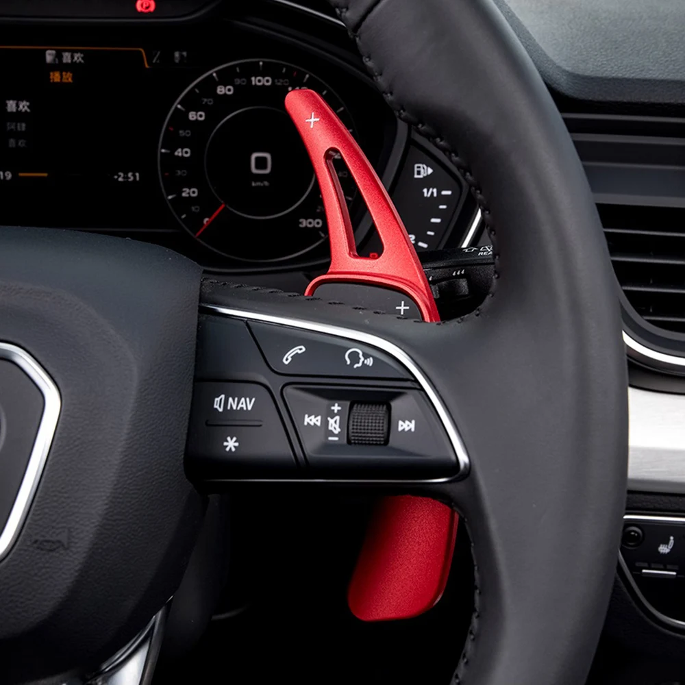 Shift Paddles For Audi Sline Quattro RS Q3 Q5 Q7 S3 S5 SQ5 SQ7 R8 A3 A4 A5 A6 A7 S4 TT TTS Car Steering Wheel Extend DSG Sticker