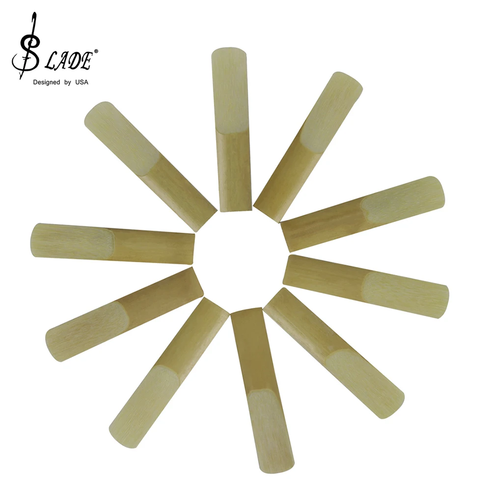 SLADE 10Pcs/Box Bb Tenor Sax Saxophone Reeds Strength 2.5 Saxophone Reed Professional Woodwind Instrument Parts Accessories