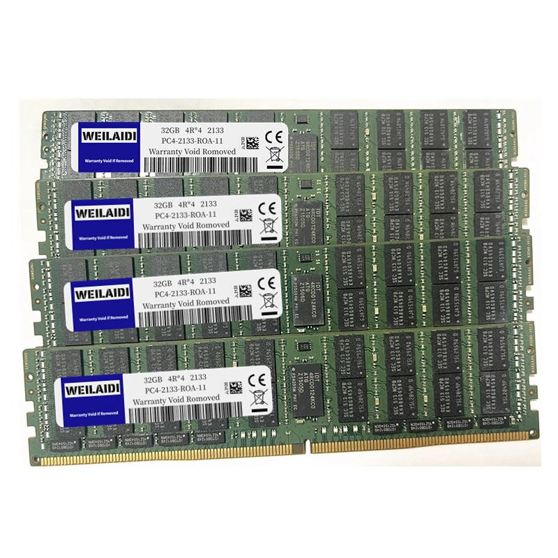 DDR4 Server Memory Ram 4G 16G 8G 32GB 64GB PC4 2400MHz 2133MHz 2666MHz 3200MHz 2133P 2400T 2666V REG ECC Support X99 Motherboard