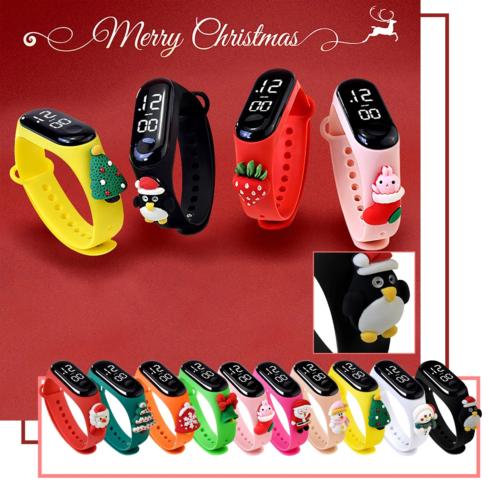 Christmas Sports Watch Outdoor Bracelet Electronic Watch Children's Bracelet