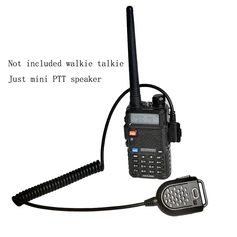 Mini PTT LED Shoulder Speaker Mic Microphone for KENWOOD TK-3107 BAOFENG BF-888s UV-5R GT-3TP HYT Walkie Talkie Two Way Radio