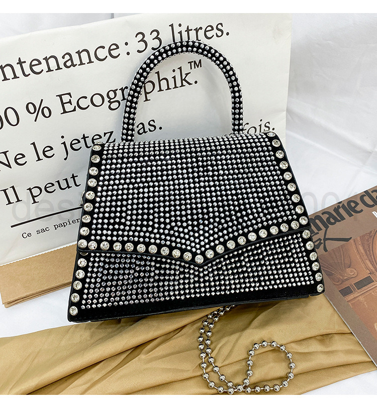 Fashion Classic Bag Designer 10a Top Woman Handbagevening Bags Korean Version Popular Bright Diamond Small Womens New Trendy Casual Mini Chain Crossbo