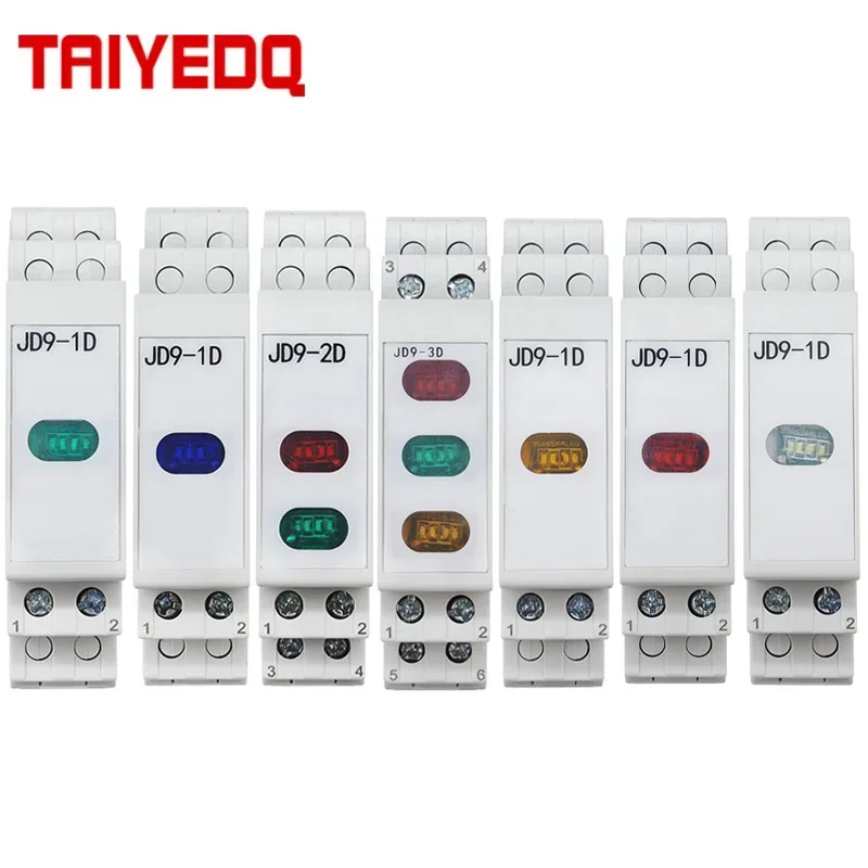 LED Pilot Lamp 24V 230V AC/DC Din Rail Industrial Single Double Light Display Three Light Indicator