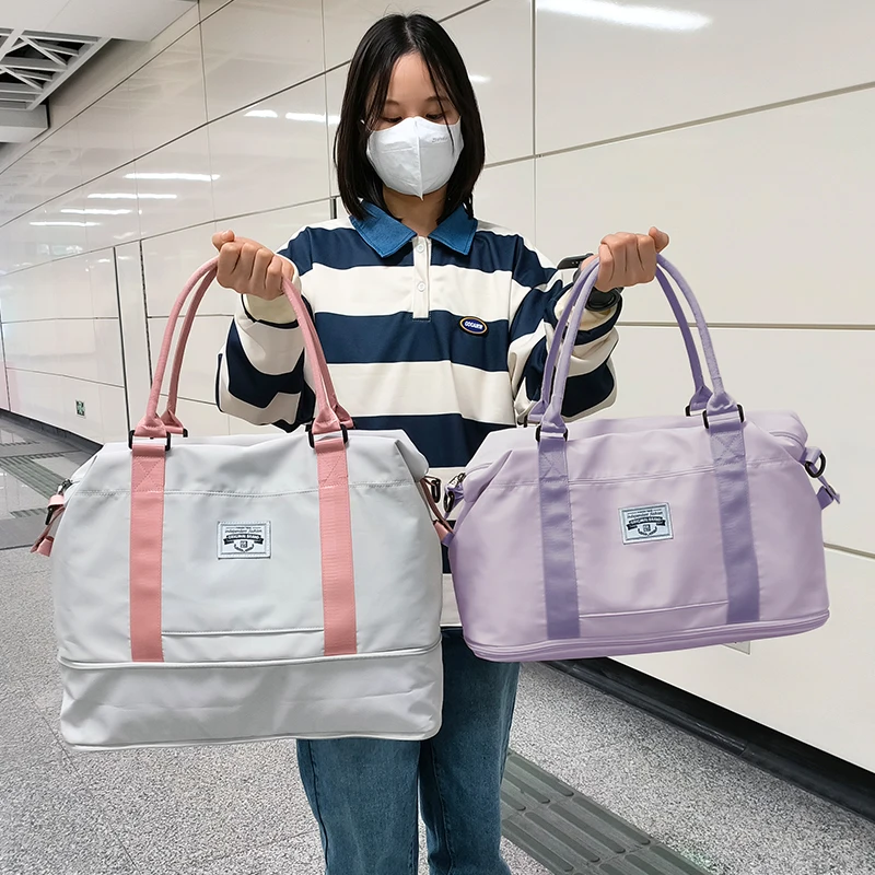 2024 Oxford Waterproof Travel Bags Tote Luggage Bags for Women 27L Large Capacity Multifunctional Travel Duffle Bag Handbag