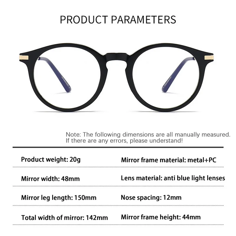 2023 Anti Blue Light HD Reading Glasses Women Men Universal Metal Round Frame Retro Classic Presbyopic Glasses 13 Colors Eyewear