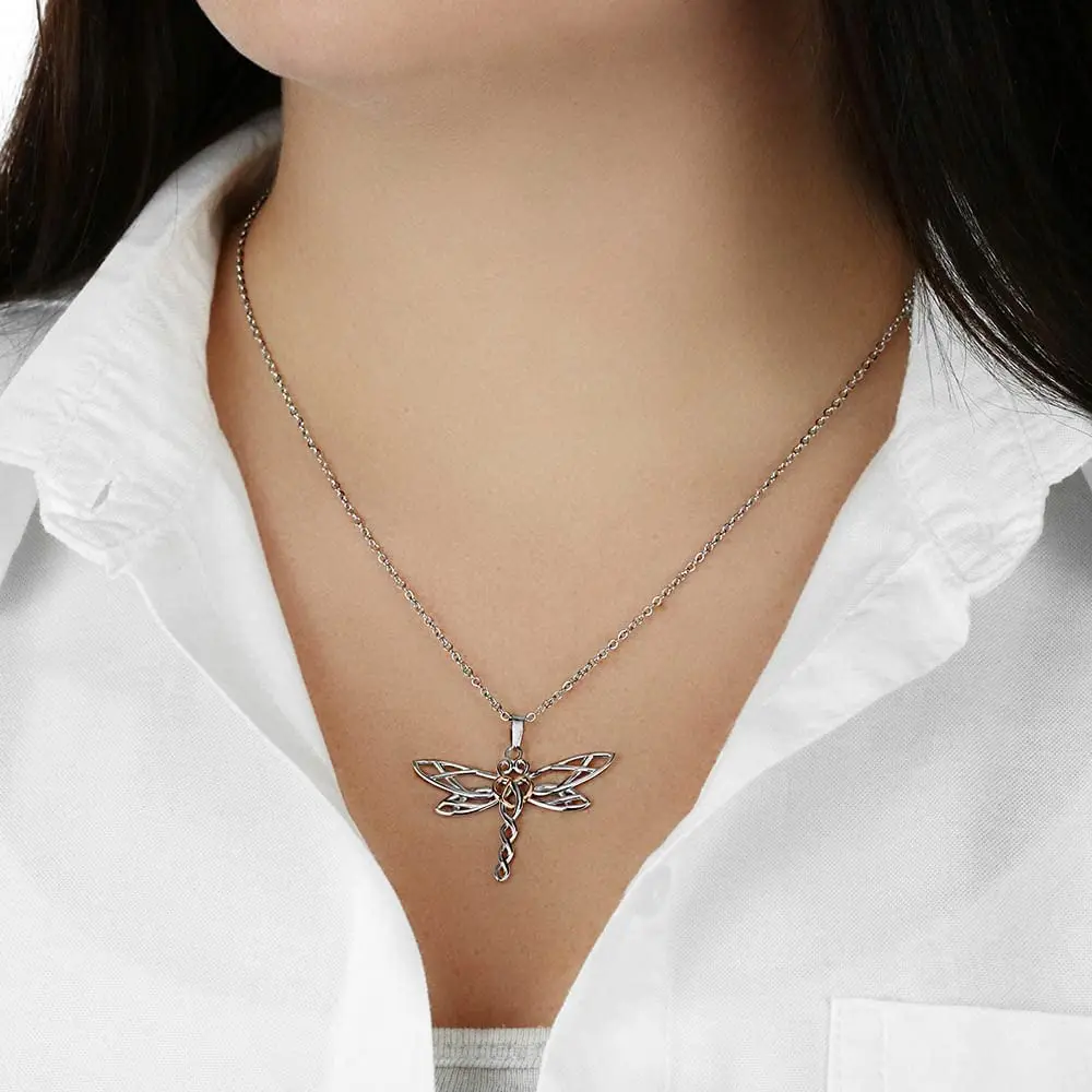 To My Niece, Live Your Dreams Dragonfly Necklace Gift for Niece from Aunt Niece Birthday, Graduation, Christmas Present with Box