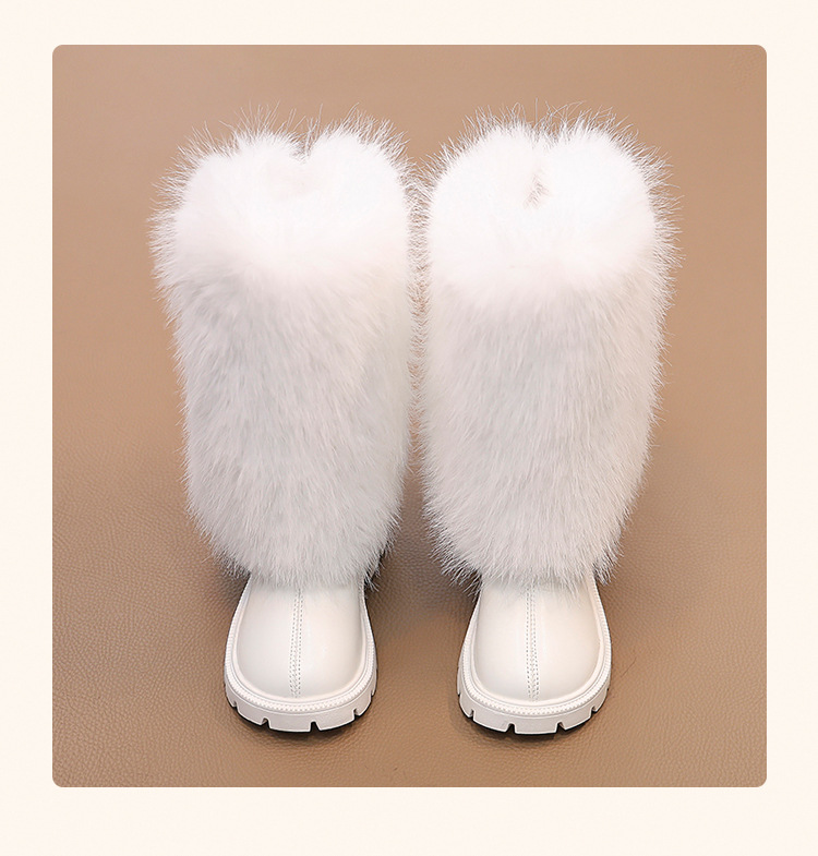 designers boots men womens snow kids winter cotton baby warm fur furry shoes mini black white boots