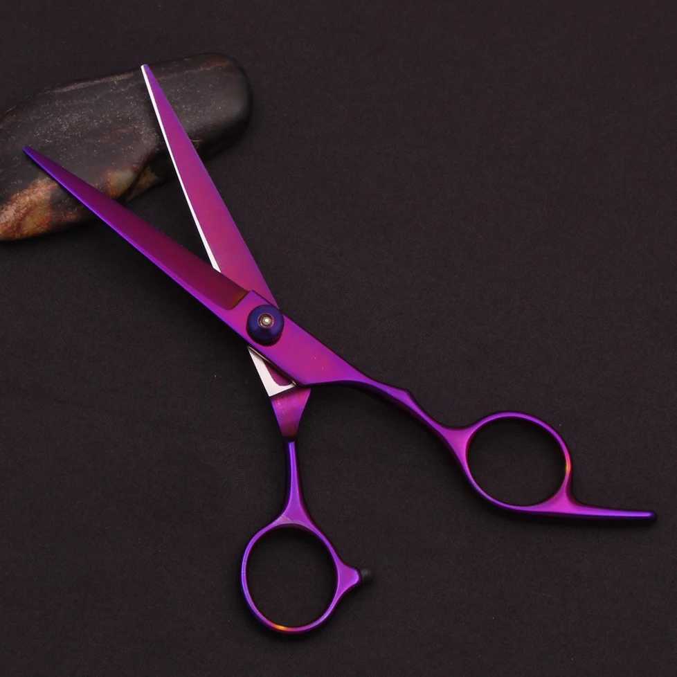 6.0 Hair Scissors Professional Cutting Shears Thinning Hairdressing Haircut Comb Razors Sets Salon Barber Home DropshippingXJ2411
