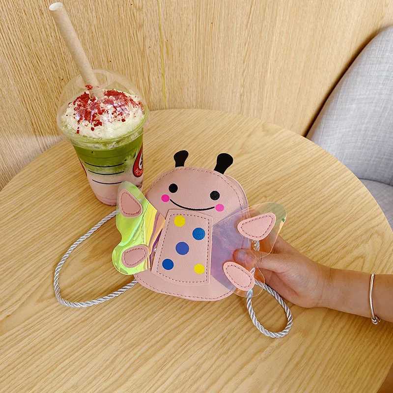 New Cute Childrens Bag PU Shoulder Bag Girl Korean Leisure Crossbody Bag Small Insect Zero Wallet LX241104
