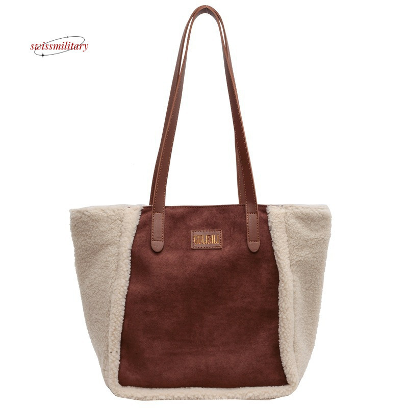 Season Lamb Plush Women's 2024 Autumn/Winter New Frosted Shoulder Bag Commuter #33 Swissmilitary