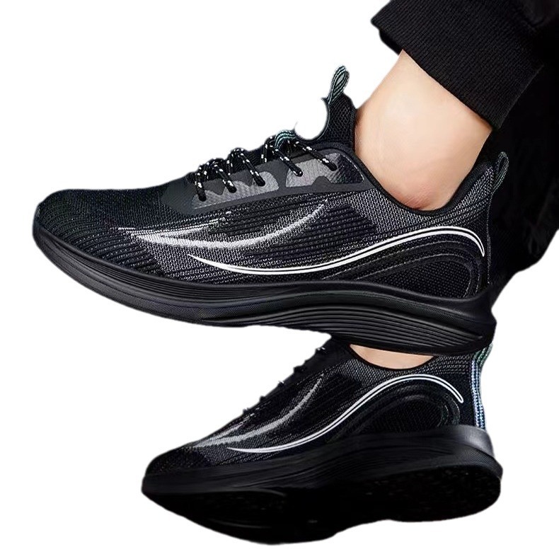 Women's Breathable Lightweight Lace Up Thick Soled Running Shoes.