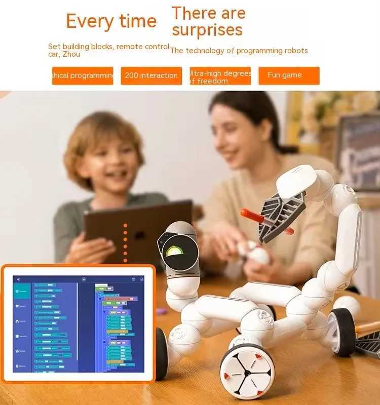 Electronics Robots ClicBot Robot Smart Programming Robot Module Splicing Electronic Automation Robots Dogs Adult Children Gifts Advanced/Master Set J2