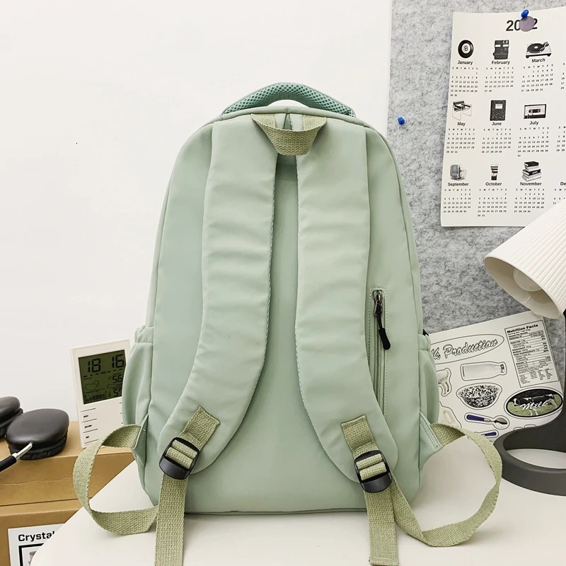 JOYPESSIE Waterproof Teenage Bookbag Nylon Rucksack Fashion Girl Backpack Women Shoulder Bag High School Schoolbag Black Mochila 241029