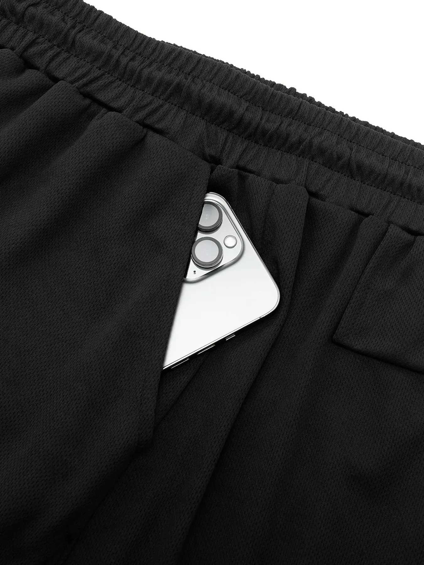 2-in-1 Mens Performance Running Shorts - Moisture-Wicking Compression Support With Secure Zipper Pocket For Gym TrainingXJ241104