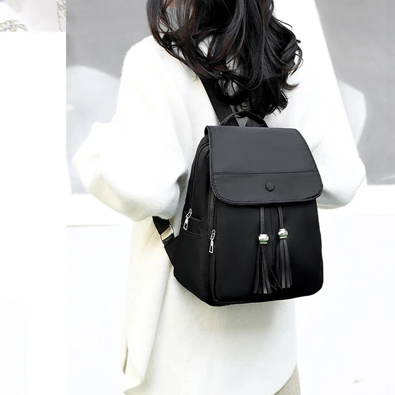 Backpack Fashion Women Solid Color Vintage Shoulder Bag Female Mini Travel Multi purpose Backpacks School Bags Girls 241029