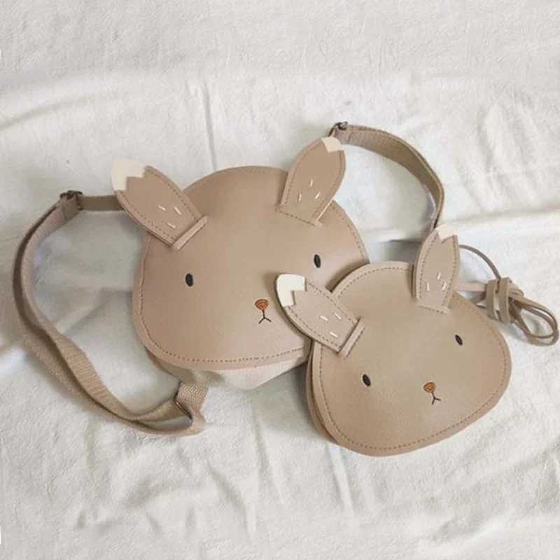 Cute Korean PU Kids Crossbody Bags for Toddler Girls Bunny Messenger Bag Kawaii Baby Childrens Small Handbags Gifts LX241104