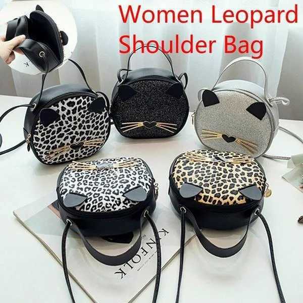 Fashion Women Animal Leopard Shoulder Bag Tote Purse LX241104