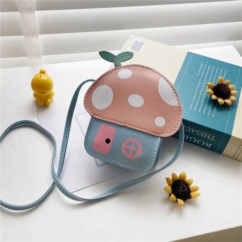 New Kids Messenger Bag Cute Mushroom House Styling Coin Purse for Baby Girls Fashion Princess Shoulder Bag Girls Gifts LX241104