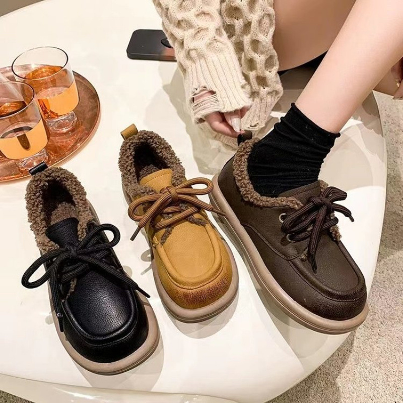 Men's & Women's Leather Flats Designer Shoes: Round Toe, Low Heel, Half-Drag Loafers Sneakers