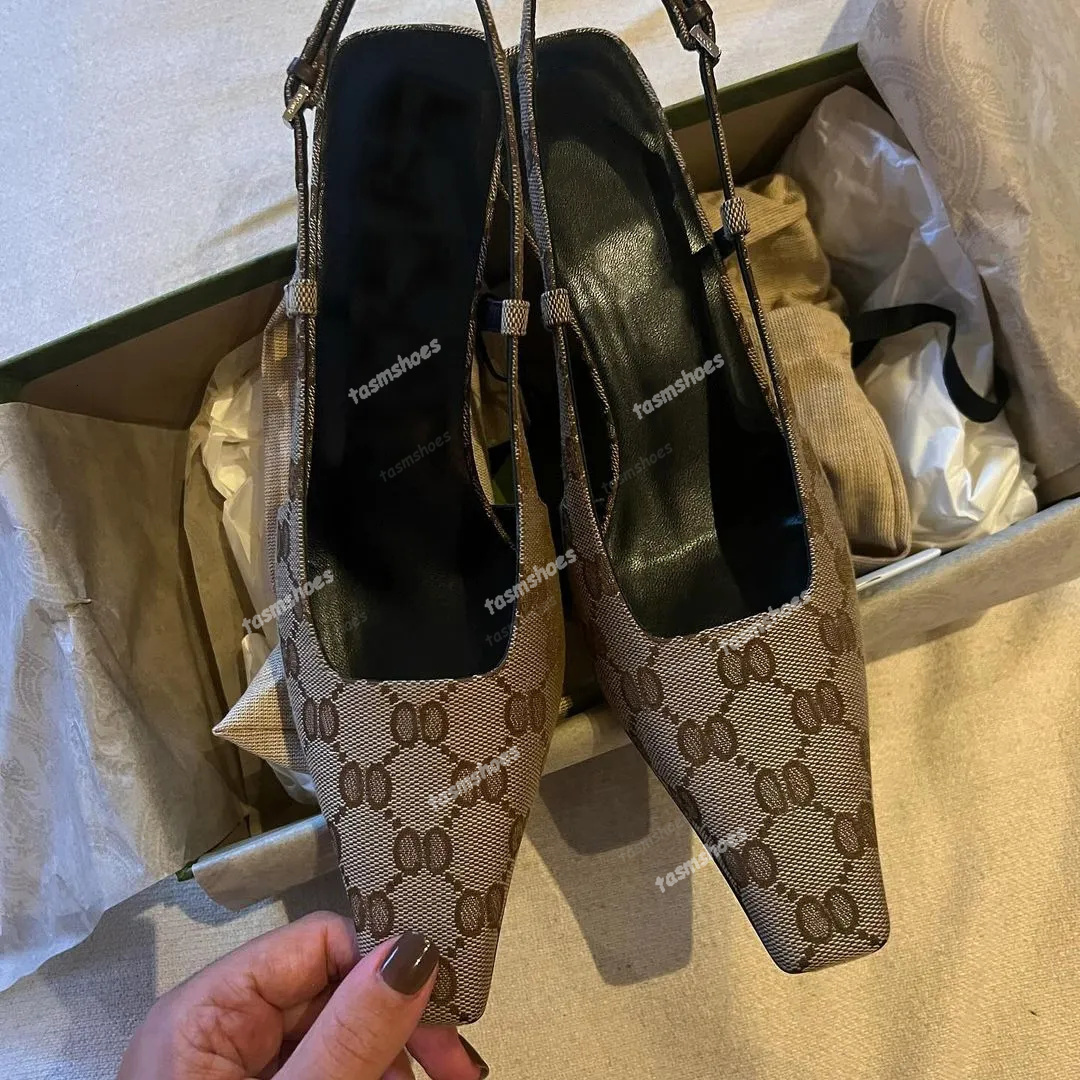 Dress Shoes Slingback high heels Ballet Flats ShoeLace up shallow cut Womens Sandals Mid Heel Black mesh with crystals sparkling Print Rubber Leather Ankle Strap