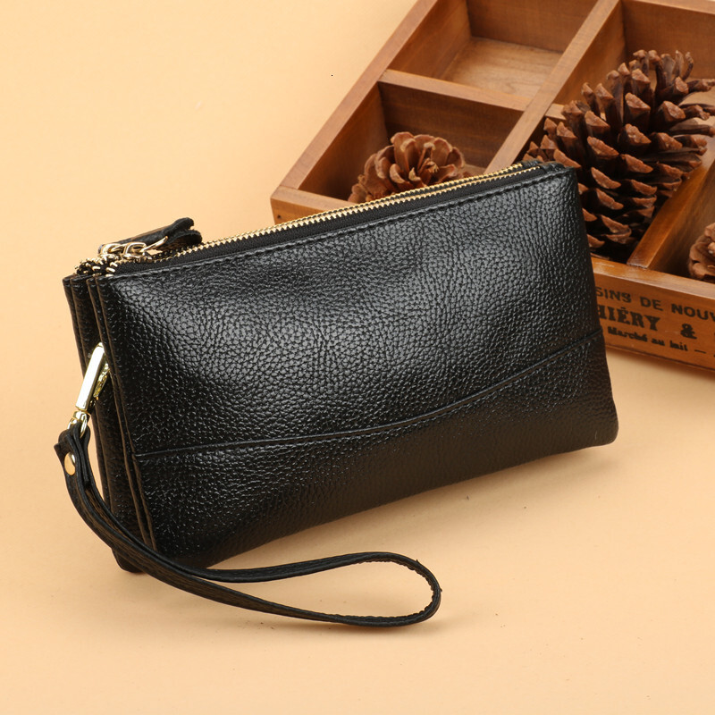New Fashion Handbag Women's Long Zipper Large Capacity Double Layer Multi functional Phone Bag Zero Wallet