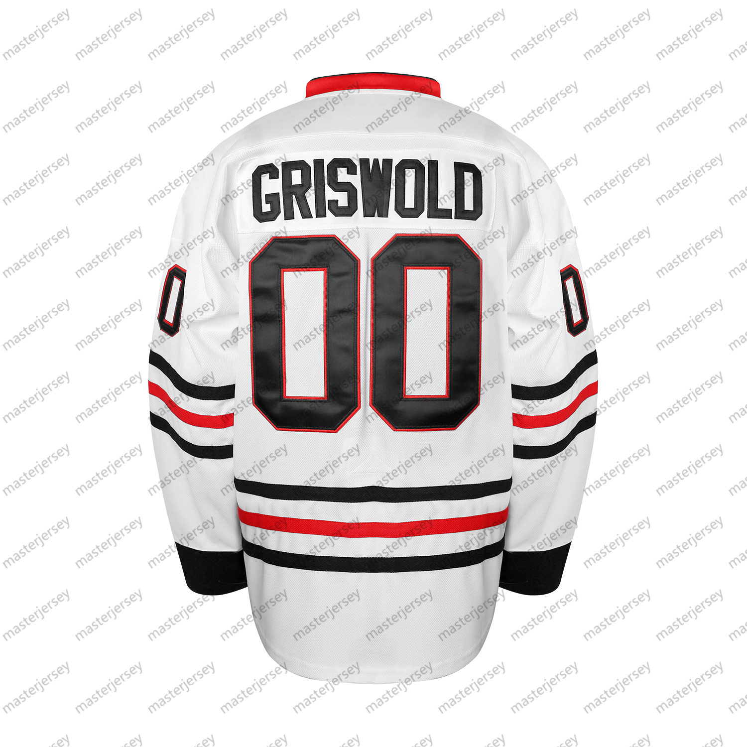 00 GRISWOLD Men's White Ice Hockey Jerseys Stitched Letters with Pullover Closure Long Sleeves Adult Hoody In Stock Fast Shipping