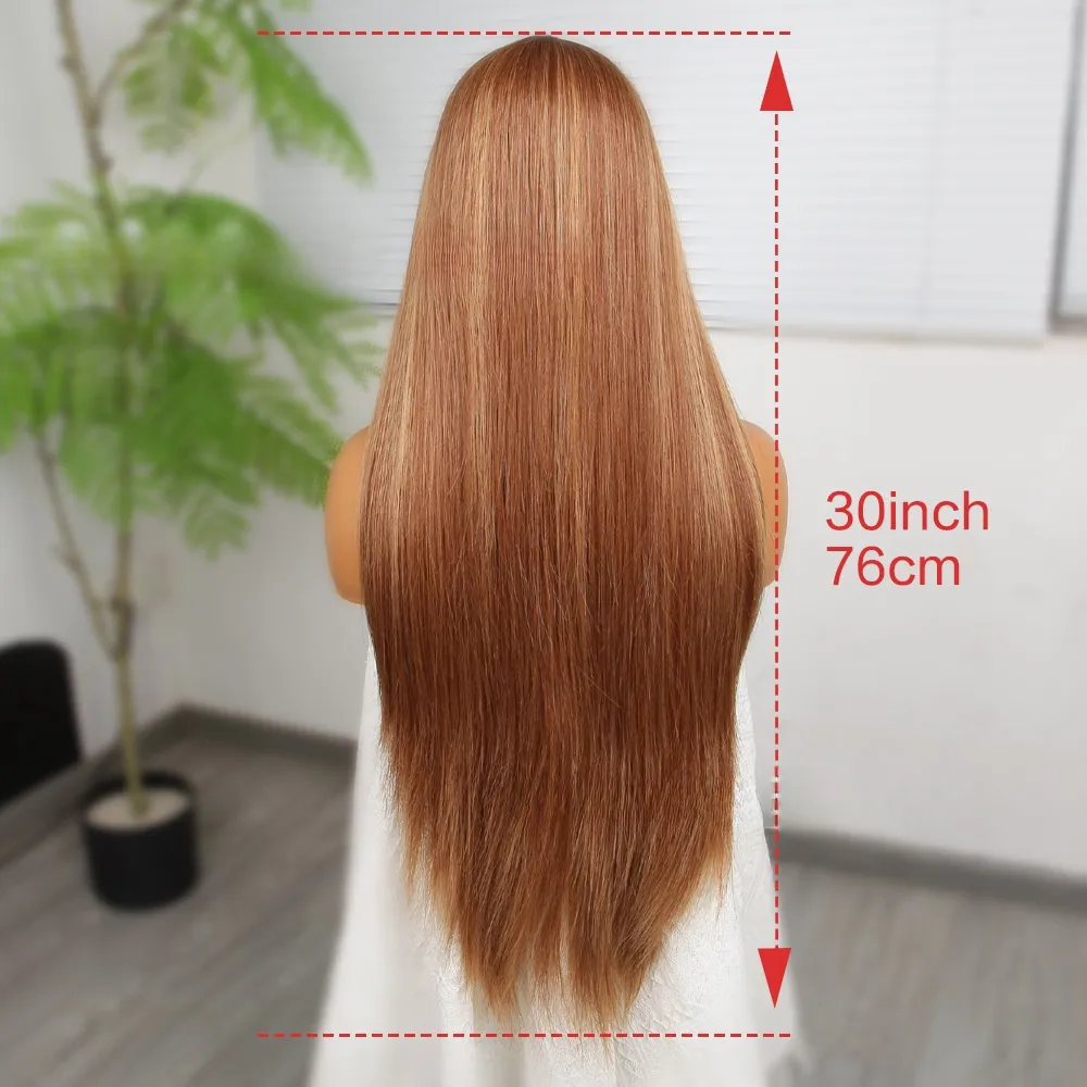 13x4 Straight Lace Front Simualtion Human Hair Wigs for Women Black Lace Frontal Wig Transparent HD Lace Glueless Synthetic Wig Pre Plucked