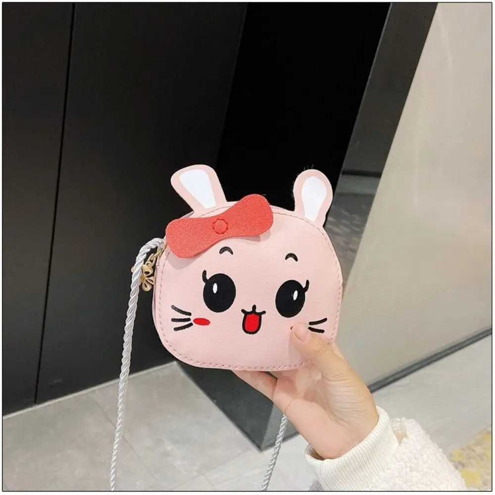 Cute Rabbit Kids Shoulder Messenger Bag Mini PU Leather Handbag Princess Girl Crossbody Bags Fashion Children Coin Purse Wallet LX241104
