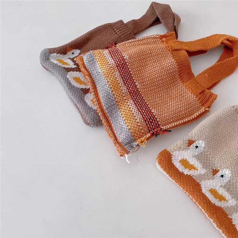 Kids Knitted Bag Autumn Winter Children Handbags for Girls Snacks Coin Storage Bag for Baby Accessories LX241104