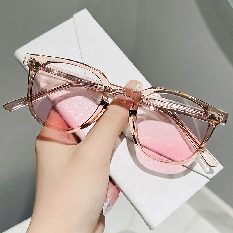 Polaroid lenses, high-end women's eyeglass frames, vintage metal sunglasses Fashionable cute cat eye glasses tortoiseshell anti blue light W092Ey