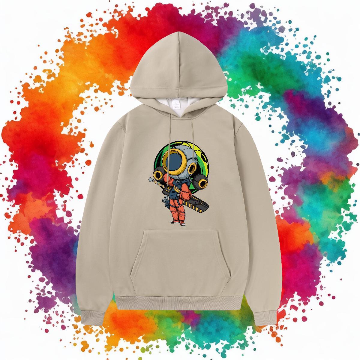 New Hoodie For Man Hooded Collar Long Sleeves Loose Hoodie Pullover Custom Cartoon Tops Daily Outfit Cotton 350g