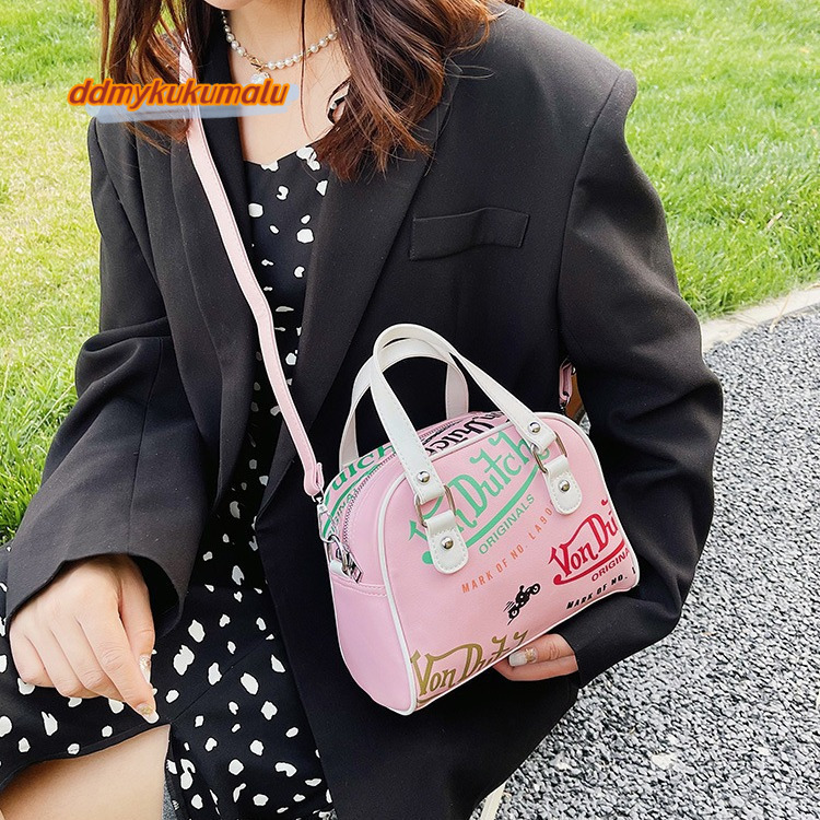 Hot selg new women's contrasting color shell bag, trendy and fashionable letter printed single shoulder crossbody handbag #28 kukumalu c11b 4