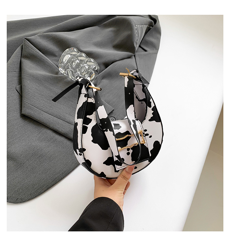2025 Designer Summer 3 2024 New Fashion Printed Design with Lock Handbag Personalized Trendy Single Shoulder Women's Bag