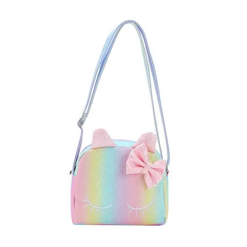 Fashion Kids Embroidery Crossbody Purses Handbags Little Girls Baby Purse Cute Colorful Shoulder Bag LX241104