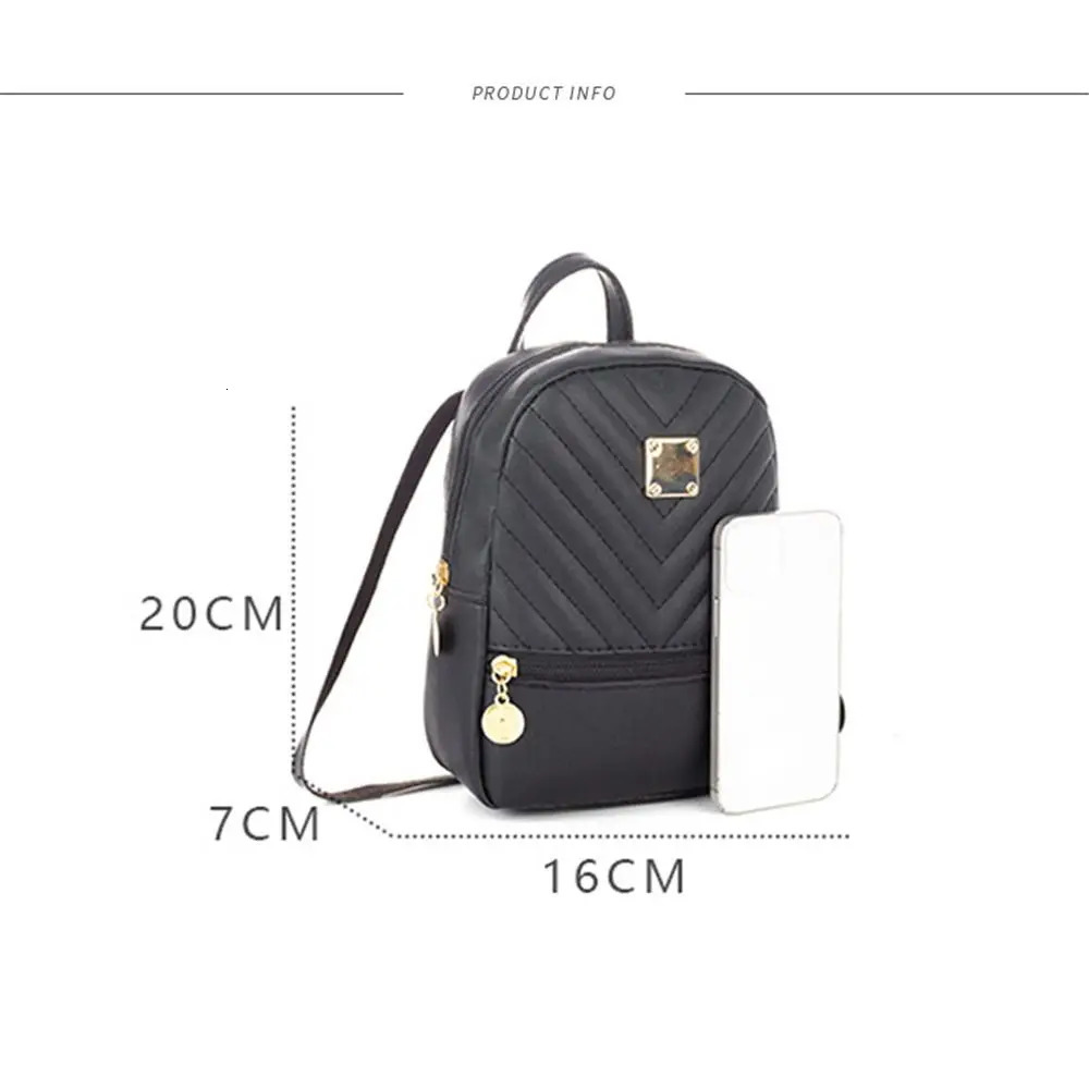 Fashion Small Diamond Grids Backpack Rucksack School Bags Shoulder 241029