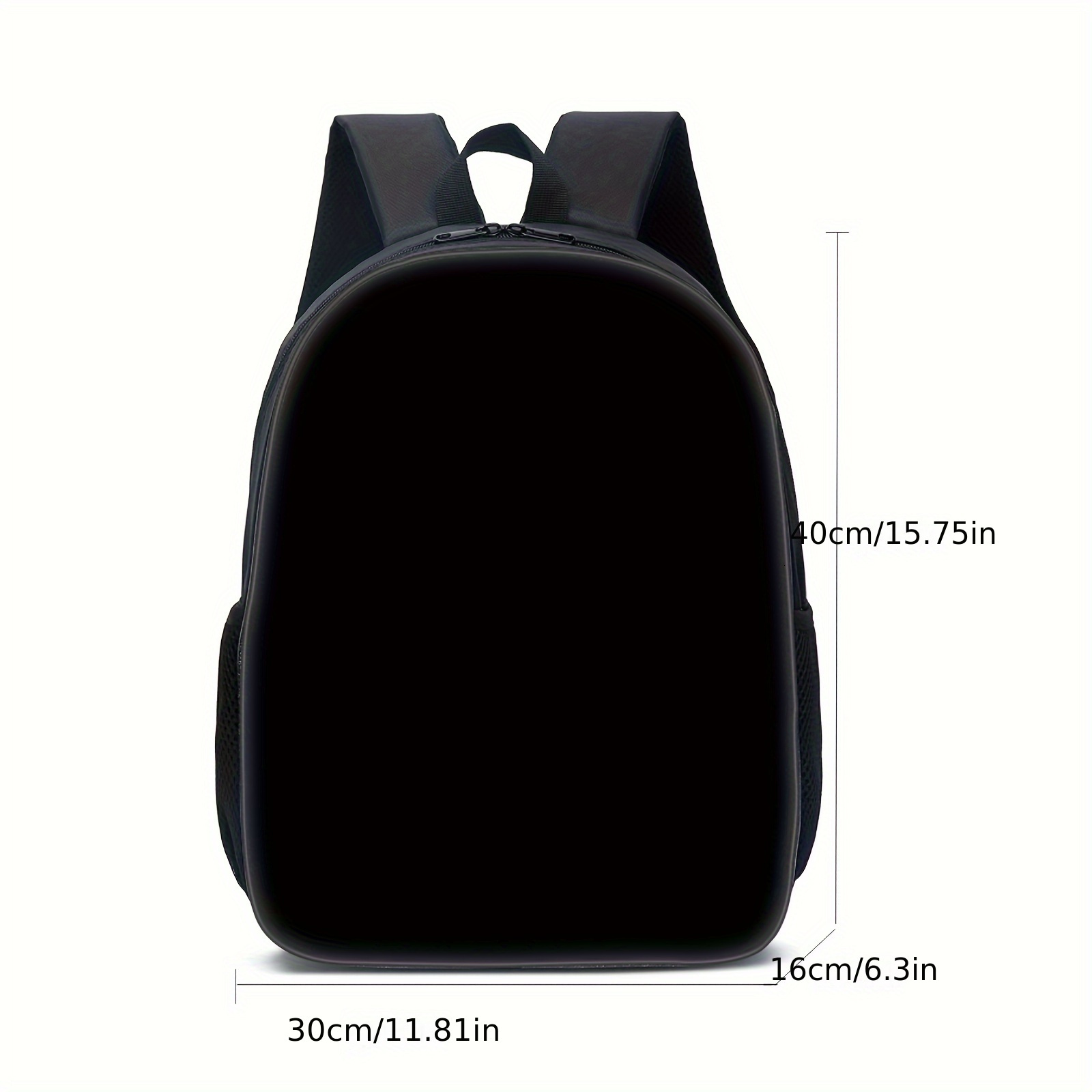 Anime character printed outdoor sports backpack, Oxford cloth adjustable shoulder strap computer bag, zipper closure travel camping bag, suitable for 