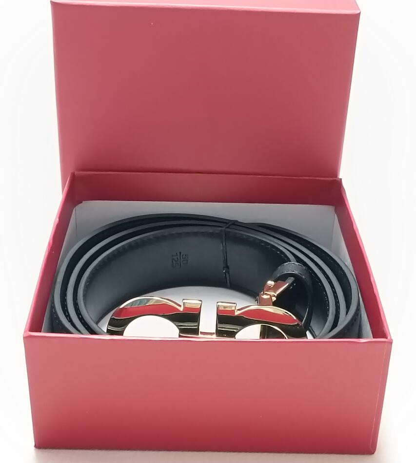 Designer Luxury Fashion Classic Men Belts Womens Mens Casual Letter Smooth Buckle Black Embossing Belt Width Big Gold Buckle WITH BOX