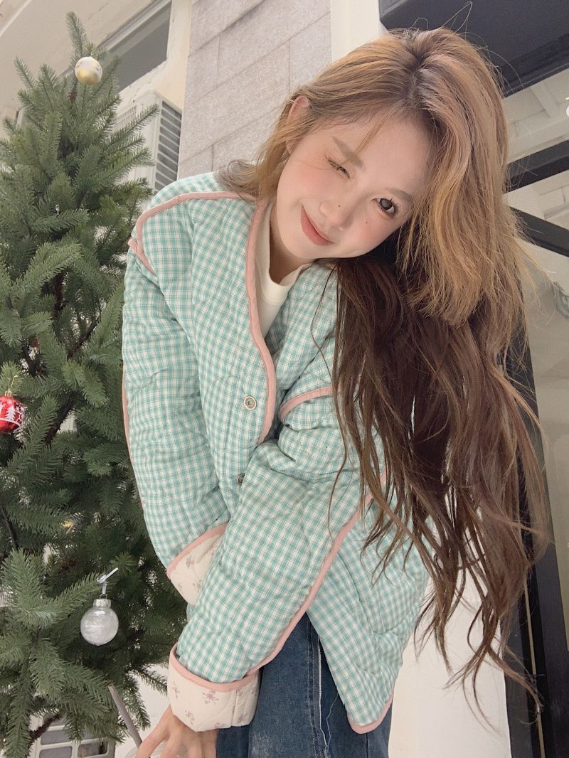 Korejepo Cotton Padded Thickened Clothes Women Winter 2024 New Retro Rhombus Coat Sweet Ral Age Reducing Jacket