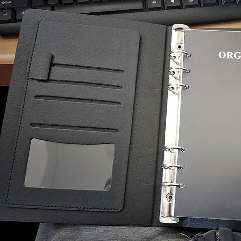 AGD Magnet Notebook MB Folder Color Black Chapters Unique Loose-leaf Writing Stationery Quality Paper Notebook 241104