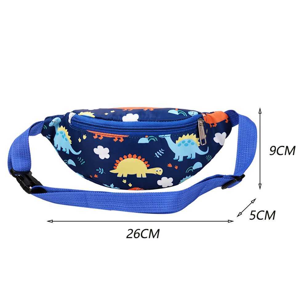 Kids Cute Dinosaur Print Crossbody Waist Bag Pack Children Boy Girl Money Coin Purse Fanny Chest Messenger Bag Baby Belt LX241104