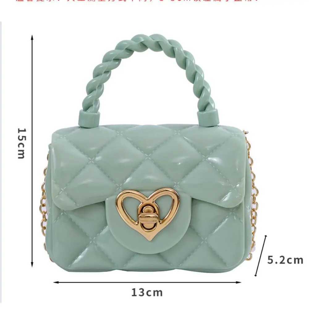 Fashion Kids PU Leather Crossbody Bags Girls Heart Shoulder Bags Children Mini Coin Purses Jelly Bag Kids Handbag Gifts LX241104