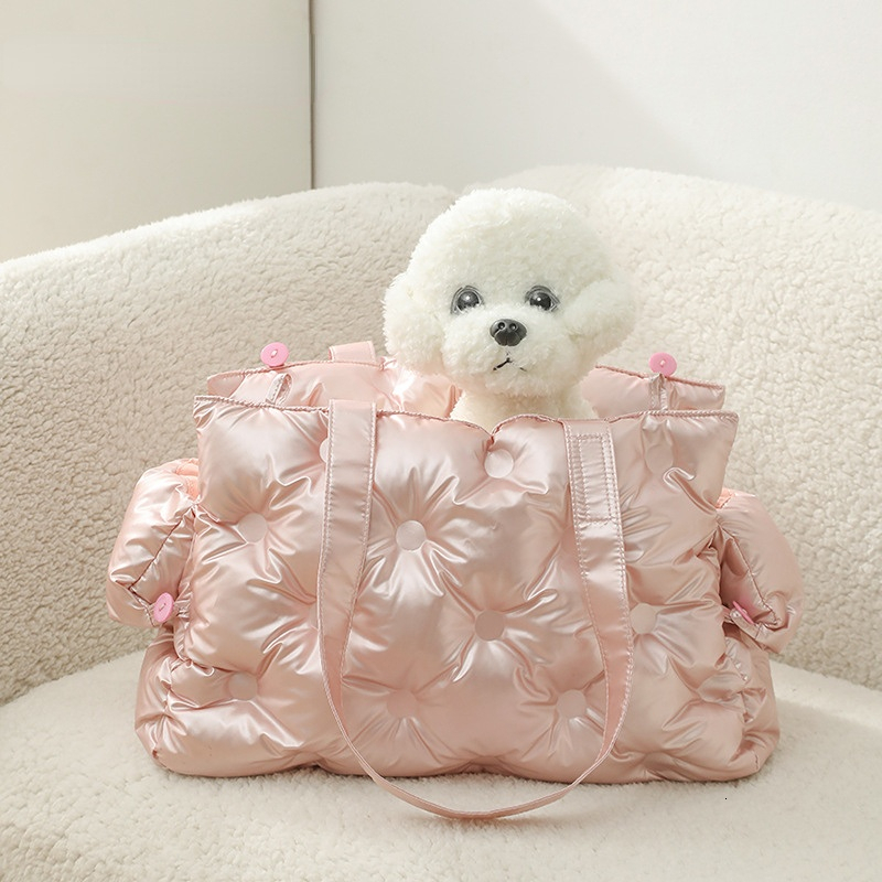 Japanese Shoulder Handbag for Cats and Dogs, Warm Fluffy, Soft, Comfortable, Wind, Chihuahua, Pet Carrier Bag, Wave, Cute