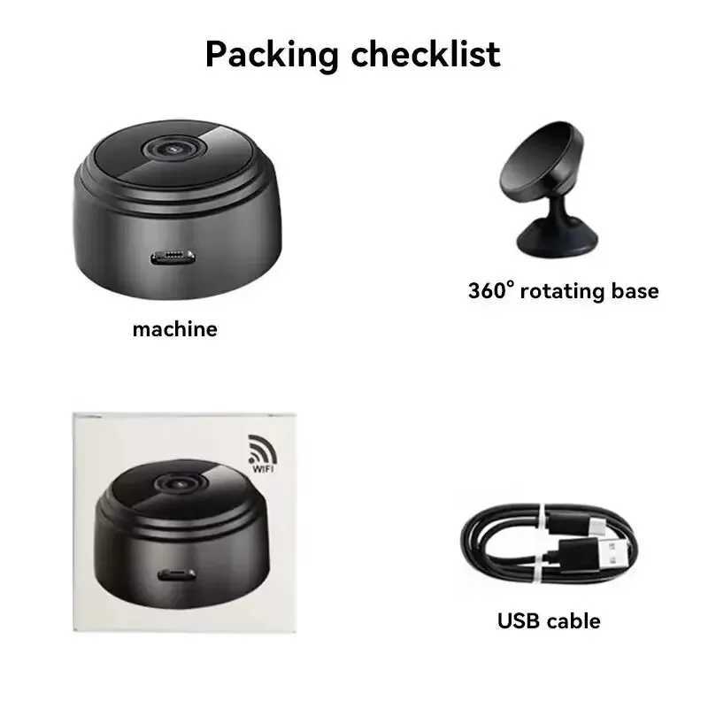 Camera New A9 WiFi Wireless Security Protection Remote Monitor Camcorders Video Surveillance Smart He Mini Cam HD Camera Z241104