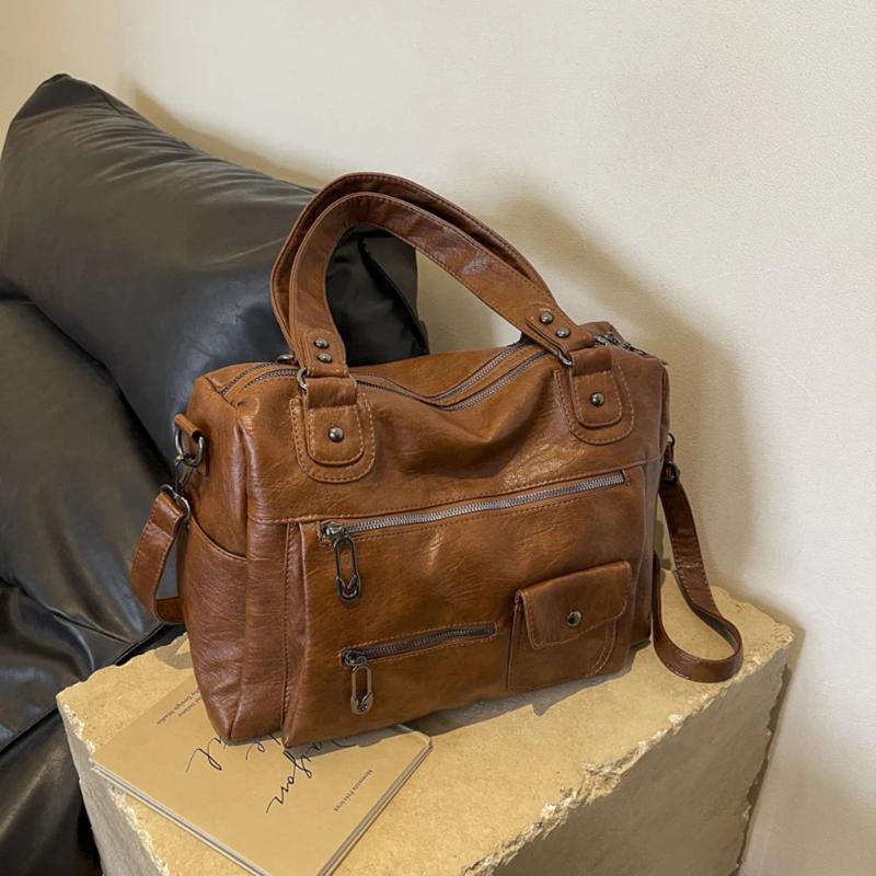 2025 NEW Drawstring Women Casual Satchel Bag Adjustable Strap PU Leather Chic Hobo Solid Color Vintage Shoulder Large Capacity Messenger zhanyishengli