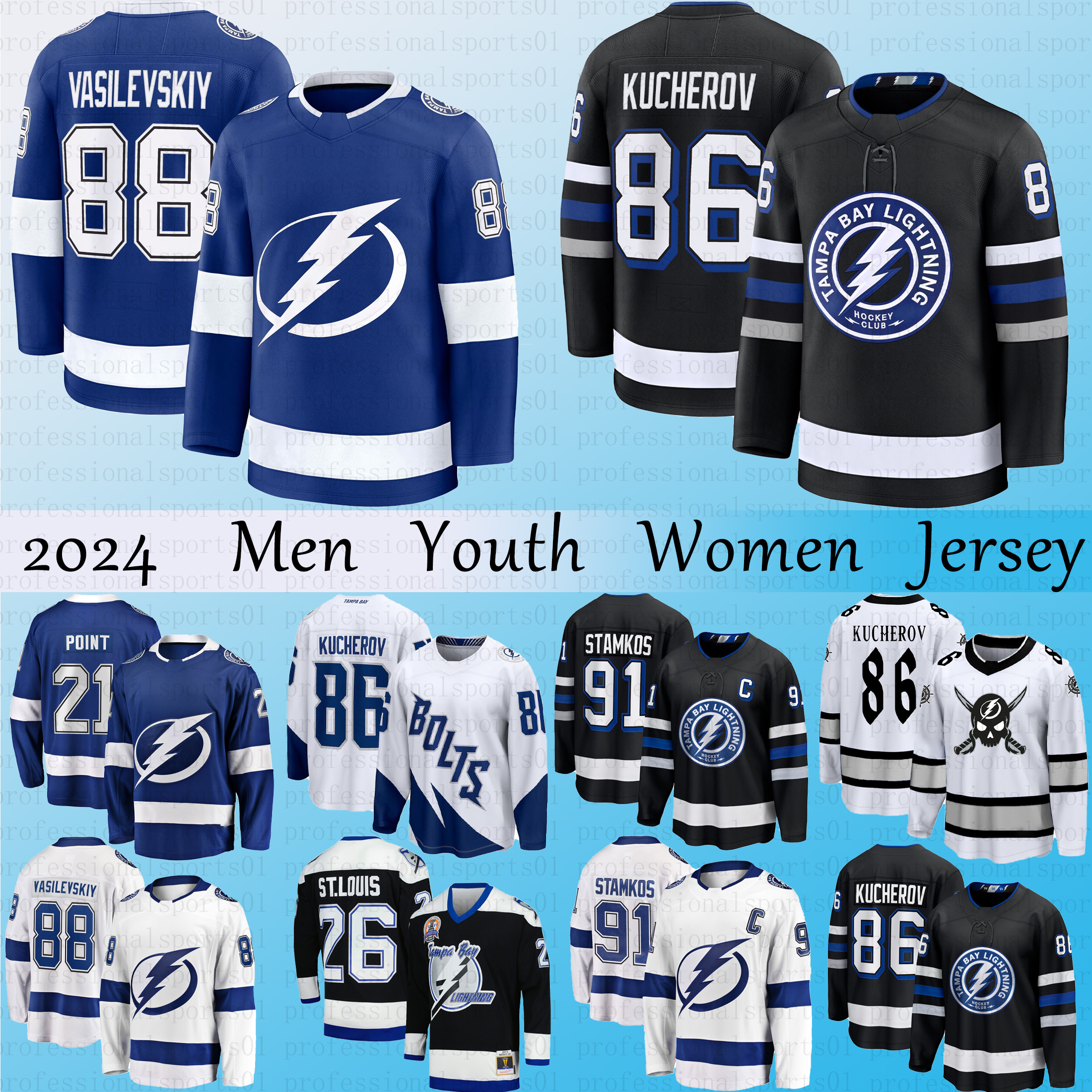 86 Nikita Kucherov 59 Jake Guentzel tampa bay hockey jerseyAndrei Vasilevskiy Brayden Point Steven Stamkos Ryan McDonagh Victor Hedman lightning jerseys
