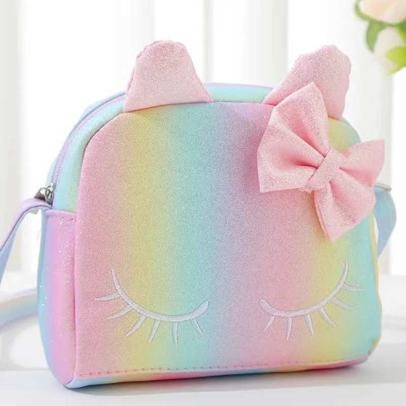 Fashion Kids Embroidery Crossbody Purses Handbags Little Girls Baby Purse Cute Colorful Shoulder Bag LX241104