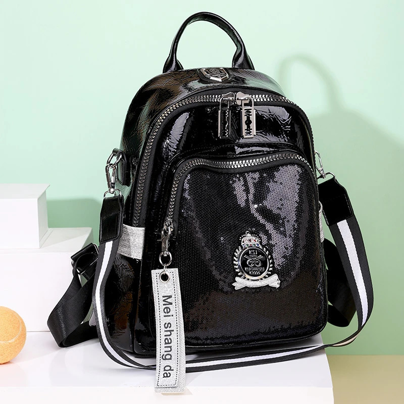 Fashion Women Backpack Pu Leather Travel Back Pack Casual Shoulder Bag High Quality School Bags For Teenagers Girls Sac 241029