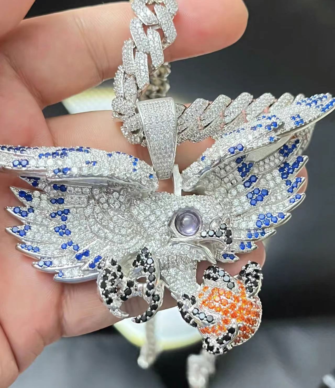 Factory Initial Pendant Iced Out Jewelry Gold Plated Vvs Moissanite Diamonds Cuban Chain 3d Custom Name Hip Hop Letter CFKE