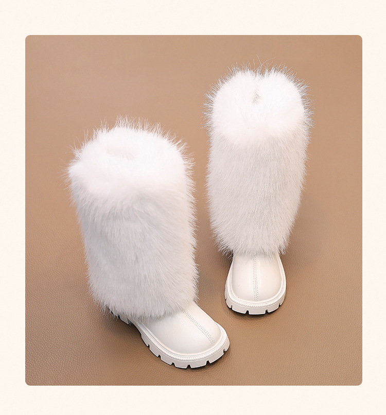 designers boots men womens snow kids winter cotton baby warm fur furry shoes mini black white boots
